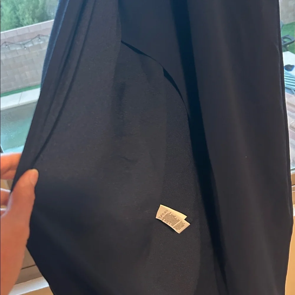 NWT- Dress the Population Navy Blue Sleeveless Faux Wrap Plunge Maxi Dress - Picture 7 of 9